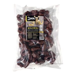 Przysmak dla psa - Mini kiełbaski z wołowiny 1 kg