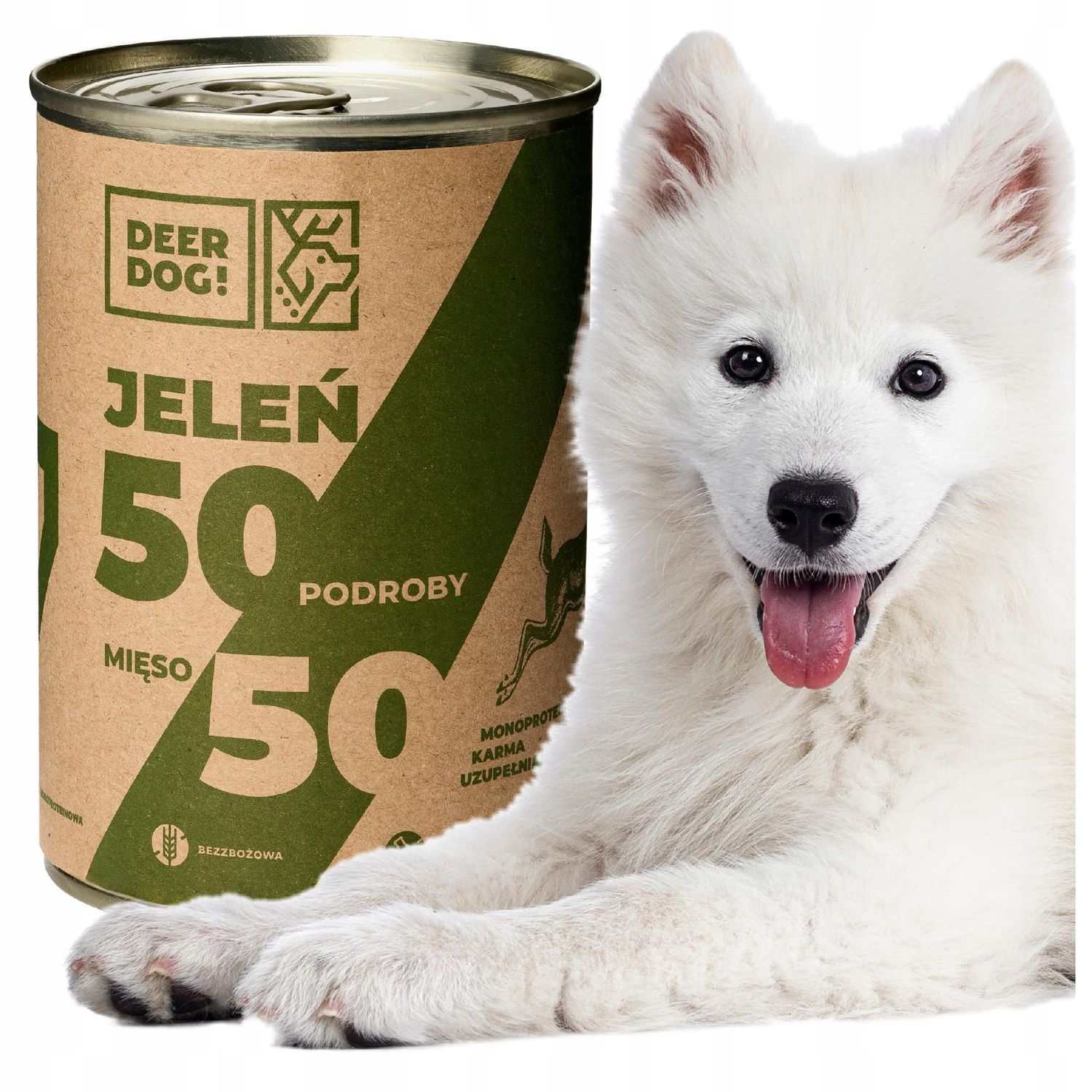 Naturalna mokra karma dla psa - JELEŃ 50% PODROBY 50% 400 g